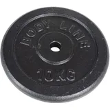 Bodyline 10 kg schwere Scheibe aus Gusseisen Langhantel schwarz / mehrfarbig
