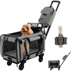 Costway Mobile Transportbox 0,37 m Grau