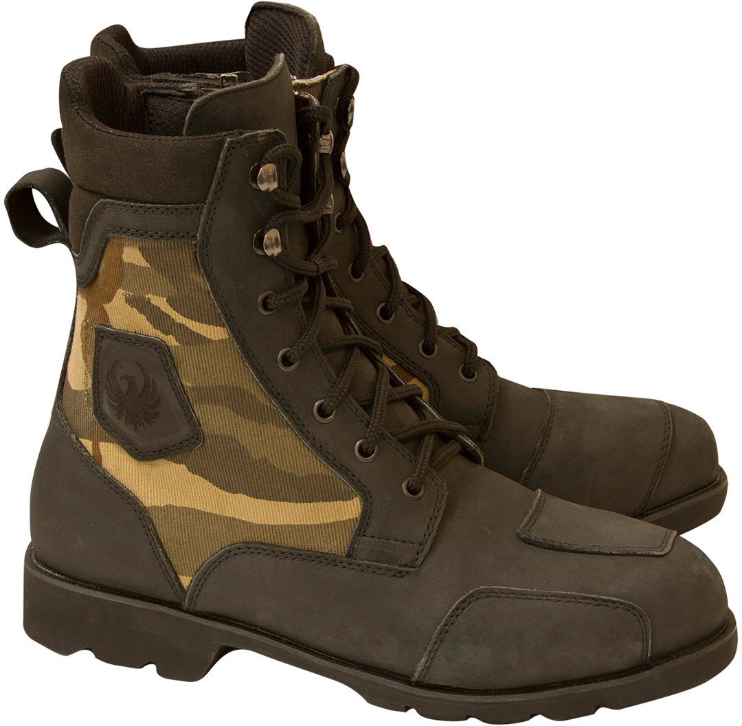 Merlin G24 Borough Camo Waterdichte motorlaarzen, zwart, 45 Voorman