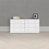 Home Affaire »May, Aufbewahrung, Schubkastenkommode, Stauraum«, mit 6 Schubladen, Knopfgriffen,Tiefe von 30 cm, Breite 143 cm
