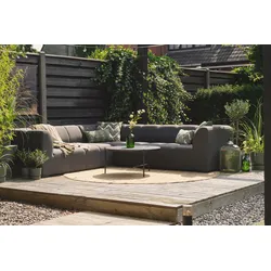 HARTMAN Finn Ecklounge, Schwarz, Sunbrella, 6 Personen, UV-Beständig, Pflegeleicht