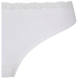 URBAN CLASSICS Ladies Basic Cotton Tanga Lace 5-Pack - weiß,