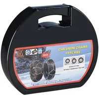 Lescars Schneeketten Größe XL für Reifen 235/55 R16 u.v.m., inkl. Transportbox