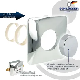 LE SANITAIRE Blindabdeckung 140 x 140 mm Wasserzähler Verchromt