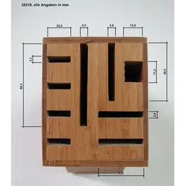 Zeller Messerhalter unbestückt Bamboo