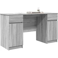 VidaXL Schreibtisch Grau Sonoma 140x49x76 cm Holzwerkstoff