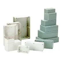 Gainta G218C Abgedichtetes Polycarbonatgehäuse- Hellgrau mit Transparentem Deckel 222 x 146 x 55 mm