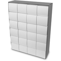 itenga Adventskalender zum Füllen Quader XL 6x4 (außen grau) - Grau