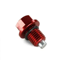 Ablasschraube Alu magnetisch Pit Bike / Dirt Bike rot