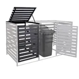 Mendler Mülltonnenverkleidung HWC-H62 114 x 67 x 97 cm grau