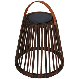 Lumisky Solarlaterne Deko PE LED warmweiß H28 cm braun