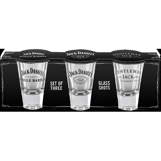 Jack Daniel's Licensed Barware Geschenkschuss, Set, 3 Stück, transparent