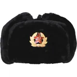 Max Fuchs MFH Russ. Fellmütze schwarz - schwarz