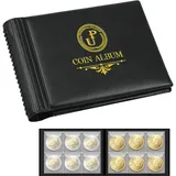Praktisches Münzalbum mit 60 säurefreien Taschen - Ideal für Sammler & Kinder