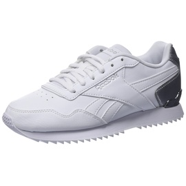 Reebok Damen Royal Glide Ripple Clip Sneaker, White/Silver Met./White, 40 EU