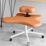 Kniestuhl, Ergonomischer Sitz, Fünfzackig mit Rollen, Höhenverstellbarer Hocker Zur Haltungsverbesserung und korrektur, Geeignet für Den Einsatz im Home Office, Mehrfarbige Ausführung ( Color : Orange