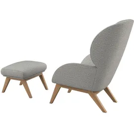 flexlux Ohrensessel "Adria", grau (sophisto grau), B:78cm H:100cm T:96cm, 100% Polyester, Sessel, Ohrensessel, Stil & Komfort, organische Form, Fuß Eiche