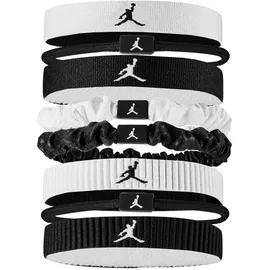Jordan 8er Pack NIKE Jordan Elastic Sport Mixed Width Haargummis 127 - white/black/black