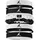 Jordan 8er Pack NIKE Jordan Elastic Sport Mixed Width Haargummis 127 - white/black/black