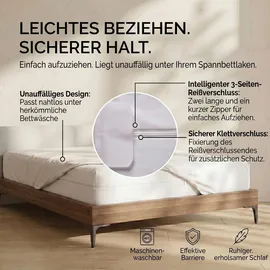 Homescapes Matratzenschoner 120 x 190 cm Wasserdicht/Weiß