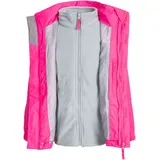 Trespass Prime II, Fuchsia, 2/3, Wasserdichte 3-in-1 Jacke mit Kapuze, herausnehmbare Innenjacke aus Fleece für Kinder / Unisex / Mädchen und Jungen, 2-3 Jahre, Rosa / Pink