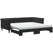 vidaXL Tagesbett 100 x 200 cm Schwarz