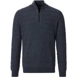 Troyer CASAMODA "CASAMODA Troyer uni", Herren, Gr. L, blau (dunkelblau), 80% Wolle (Lammwolle), 20% Nylon, Pullover