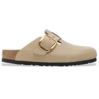 Birkenstock für Damen. 1030425 Boston Big Buckle Leder Clogs beige (38), Wohnung, Keine, Lässig