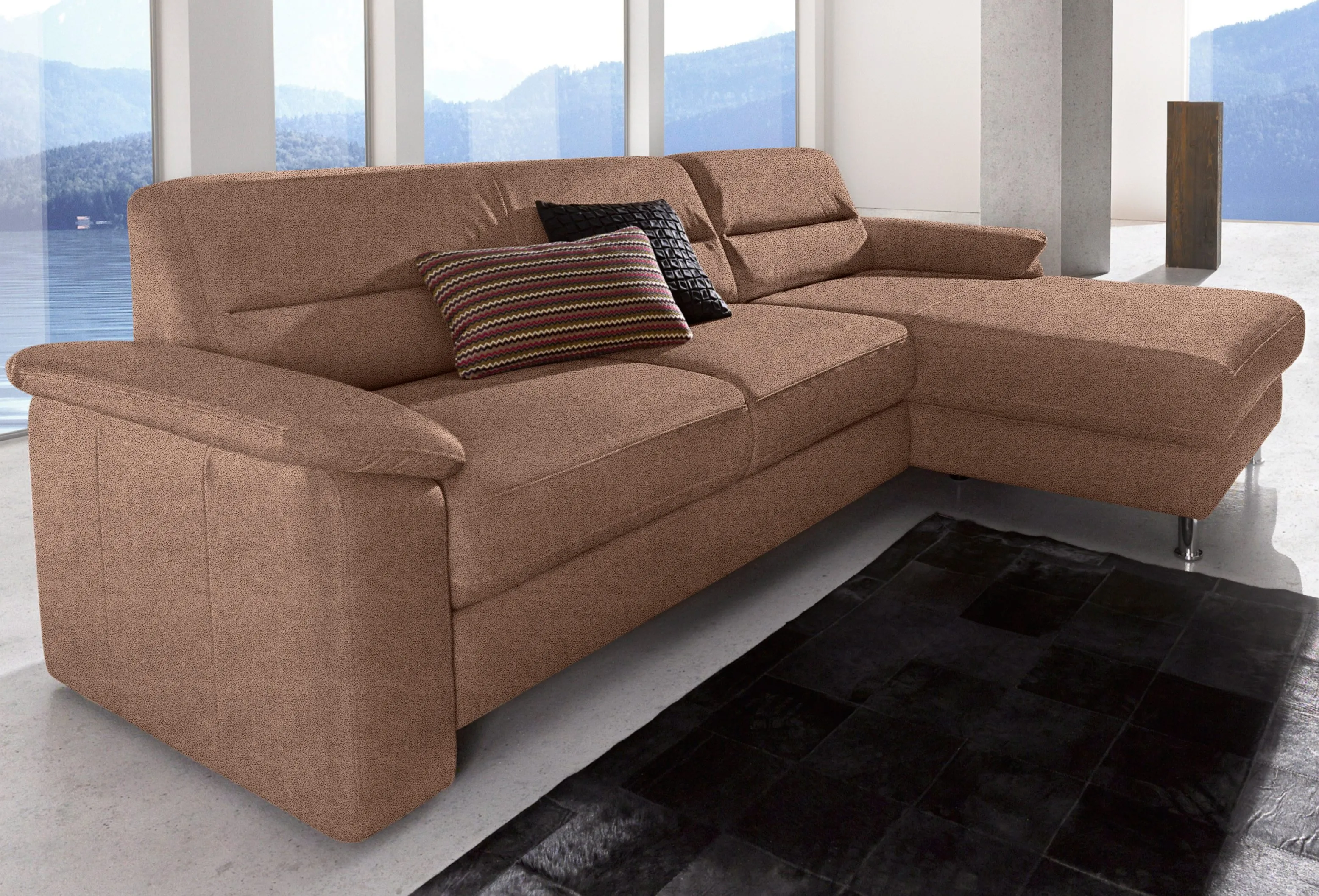 sit&more Ecksofa »Top Ascara L-Form«, inklusive Boxspring/Federkern-Polsterung, komfortablem Federkern sit&more braun