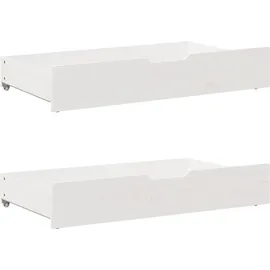 vidaXL Massivholzbett 180 x 200 cm Weiß