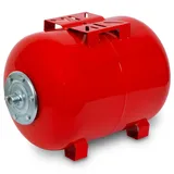 Eberth Ausdehnungsgefäß 50L, 6 bar, Druckerhöhungsanlage, 1" Anschluss für Hauswasserwerk, Brunnenpumpe, Lackierter Stahl, Horizontal, 0.9mm Wandstärke