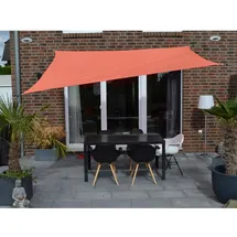 Floracord Vierecksonnensegel Terracotta 300 cm x 400 cm mit Regenschutz
