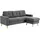 Homcom Ecksofa-193L x 136B x 85H cm-Dunkelgrau | Gr.: onesize