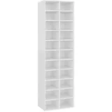 vidaXL Schuhschrank Hochglanz-Weiß 54x34x183 cm Holzwerkstoff