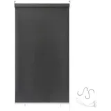 AUFUN Außenrollo Balkon Outdoor Rollo Wetterfest 100 x 240 cm Outdoorrollo Sonnenschutz Balkonrollo UV Schutz, Reflektierende Thermofunktion für Fenster & Türen, Anthrazit