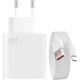 Xiaomi 120W HyperCharge Combo (Typ A) Schnellladegerät weiß (BHR9462EU)