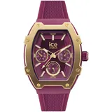 Multifunktionsuhr ICE-WATCH "ICE boliday - Alu - Small - MT", rot (weinrot), Armbanduhren, Damen, Quarzuhr, Armbanduhr, Damenuhr, analog, Datum, 12/24-Stunden-Anzeige