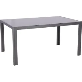 Trendline Glastisch New York Gartentisch 150 x 96 x 74 cm Anthrazit
