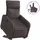 vidaXL Relaxsessel mit Aufstehhilfe Polyester 89,5 x 95,5 x 0 cm Dunkelbraun mit Rollen