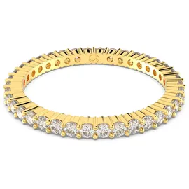 Swarovski Fingerring "Matrix Tennis Vittore, 5655703, 5656293, 5656300, 5656297" Gr. 50, gold (gelbgoldfarben, kristallweiß), Fingerringe, Damen, 50, Metall, 1,8mm, Fingerring, mit Swarovski Kristall