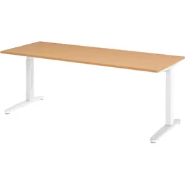 bümö Schreibtisch Serie-XB Buche / Weiß
