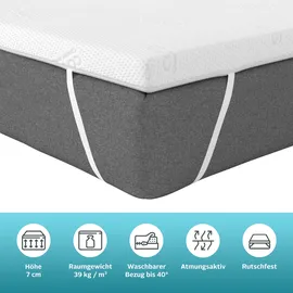 OTTO home Topper Lasse 90 x 200 cm weiß