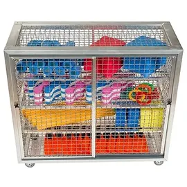 Sport-Thieme Gitterregalwagen ""Schwimmbad"", 125x62x125 cm, Mit Rädern