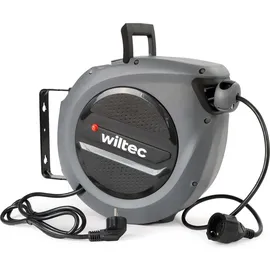 Wiltec Kabeltrommel 20m automatischer Kabelaufroller 1500 – 3200W Kabel Trommel 180° Halterung, robuste Trommel