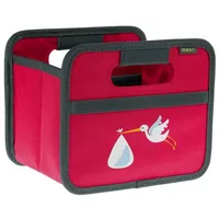 Meori Faltbox Mini in Pink mit Motiv Storch –