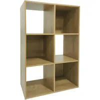 Hti-Living Bücherregal 6090 1-tlg. 6 Regalfächer 60 x 90 x 30 cm Braun
