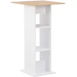 vidaXL Bartisch 60 x 60 x 110 cm Weiß und Sonoma-Eiche