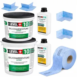 LEVEL PLUS Dichtset 30 kg Balkonabdichtung 2K Badabdichtung