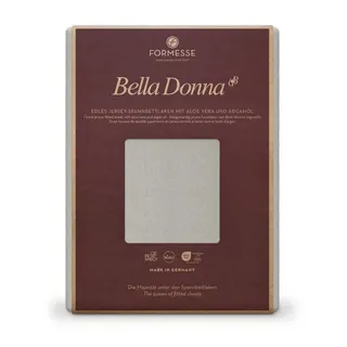Spannbettlaken Bella Donna Jersey-Elasthan 90 x 190 - 90 x 200 cm grau