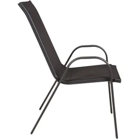 Garden Pleasure RIONA Gartenstuhl 55 x 73 x 94 cm schwarz 2 St.